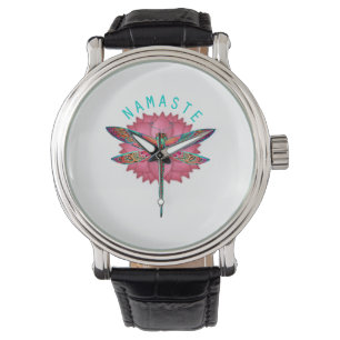 Namaste Lotus Dragonfly Yoga Watch