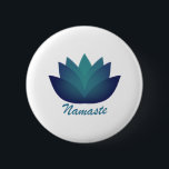 Namaste Lotus Flower 6 Cm Round Badge<br><div class="desc">Namaste lotus flower design.</div>