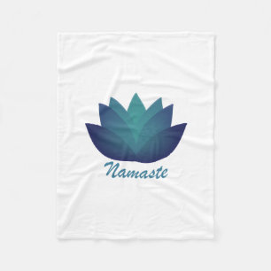 Namaste Lotus Flower Fleece Blanket