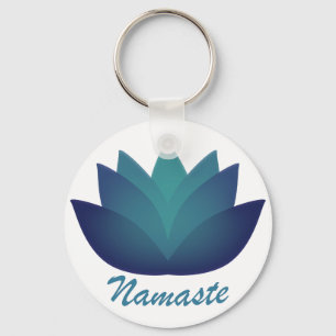 Namaste Lotus Flower Key Ring