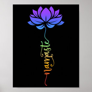 Namaste Lotus Flower Meditation Yoga Poster