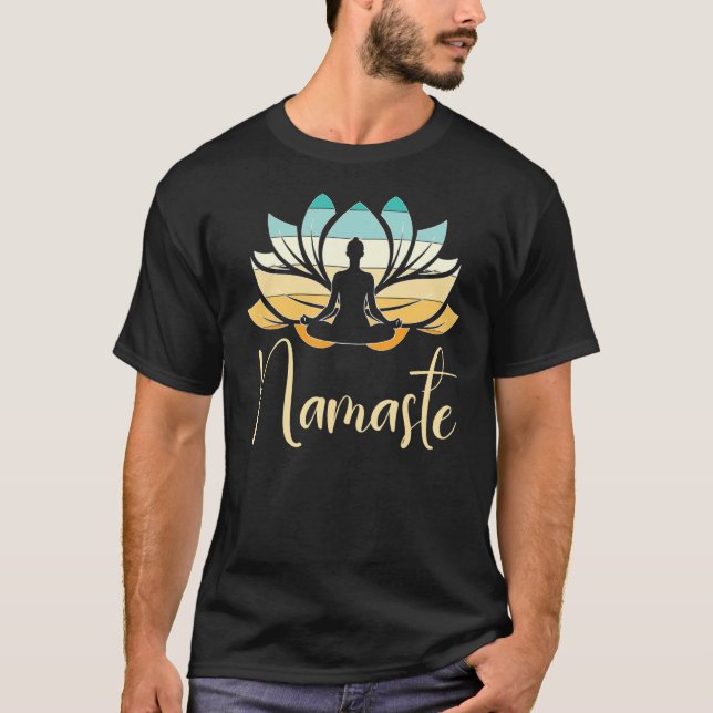 Namaste Lotus Flower Meditation Yoga T-Shirt (Front)