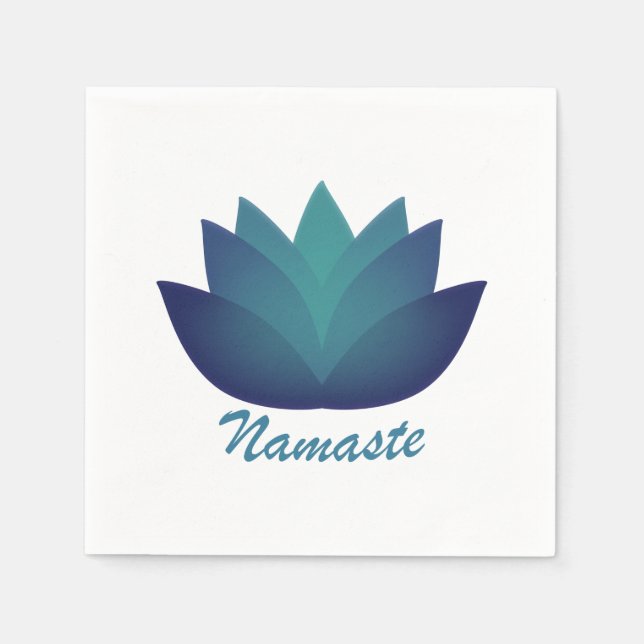 Namaste Lotus Flower Napkin (Front)