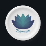Namaste Lotus Flower Paper Plate<br><div class="desc">Namaste lotus flower design.</div>