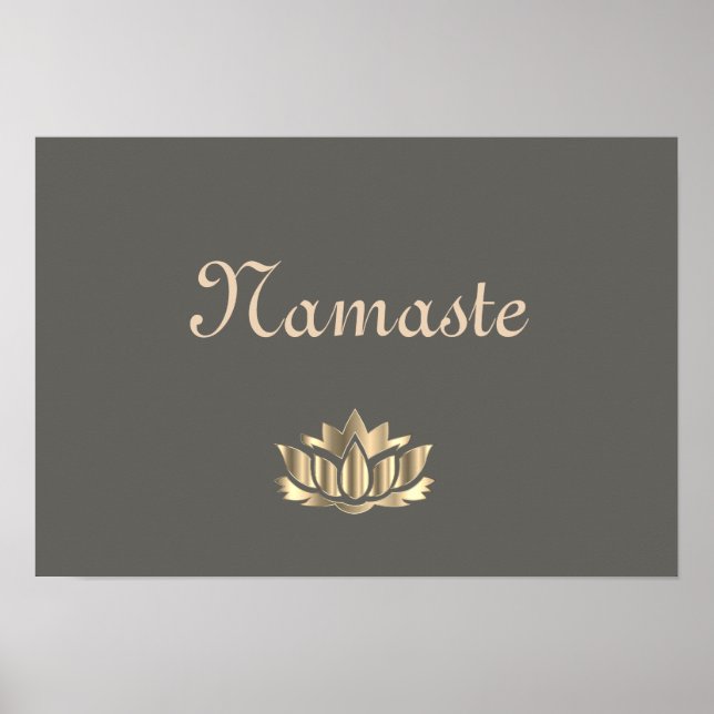 Namaste Lotus Flower Poster (Front)