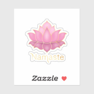 Namaste Lotus Flower Sticker