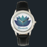 Namaste Lotus Flower Watch<br><div class="desc">Namaste lotus flower design.</div>