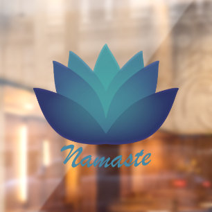 Namaste Lotus Flower  Window Cling