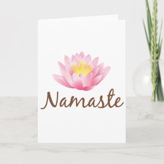 Namaste Lotus Flower Yoga Card
