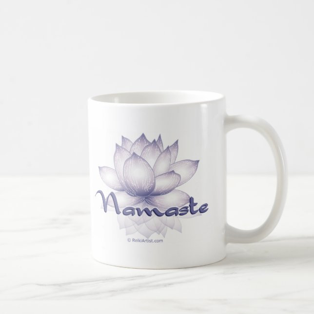 Namaste Lotus Lavender Coffee Mug (Right)