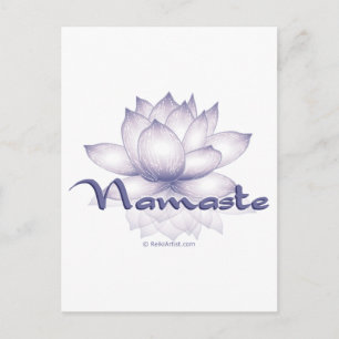 Namaste Lotus Lavender Postcard