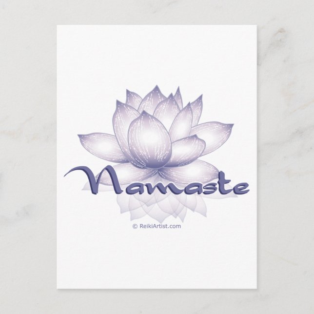 Namaste Lotus Lavender Postcard (Front)