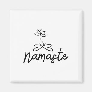 Namaste Lotus Motif For Yoga Meditation Spirituali Magnet
