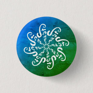 Namaste Mandala 3 Cm Round Badge