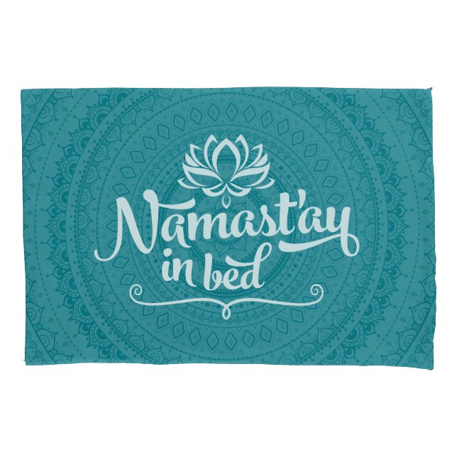 Namaste Mandala Funny Quote Pillowcase (Front)