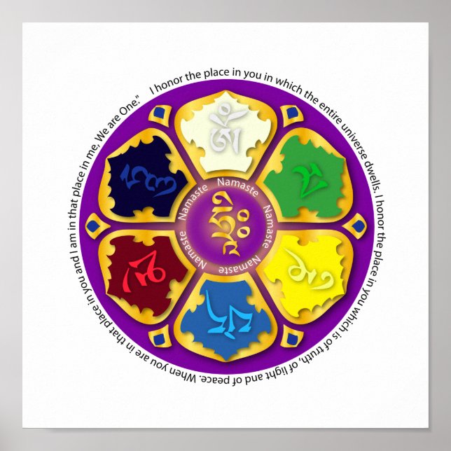 Namaste Mandala - purple Poster (Front)