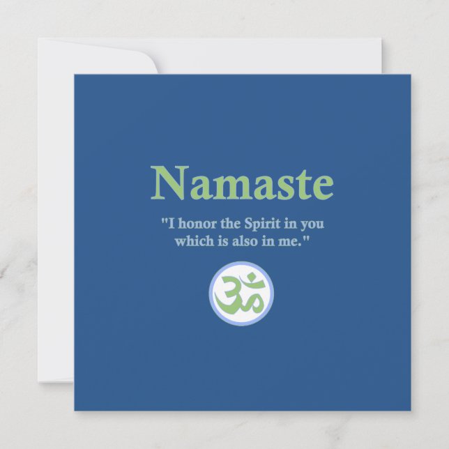 Namaste meaning with Om Symbol Invitation (Front)