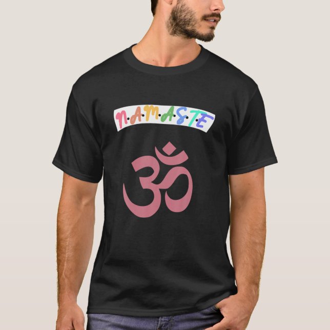 Namaste Meditation Om Ohm Symbol Yoga Buddhism Spi T-Shirt (Front)