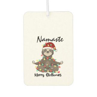 Namaste Merry Slothmas Entangled Car Air Freshener