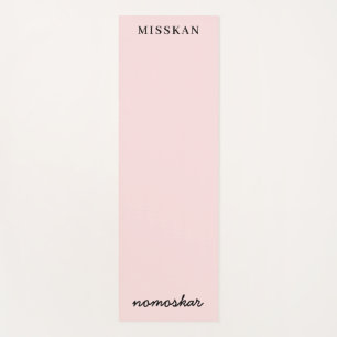 Namaste Modern Name Peachy Pink Meditation Style Yoga Mat