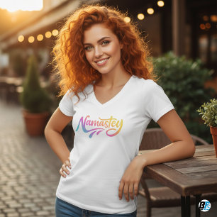 Namaste Modern Spiritual Meditation Yoga T-Shirt