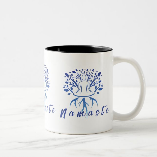 Namaste Mug – Peaceful Minimalist Yoga Design (Right)