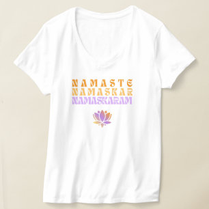 Namaste Namaskar Namaskaram Graphic Design T-Shirt
