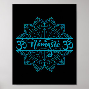 Namaste Omkara Lotus Meditation Zen Yoga Spiritual Poster