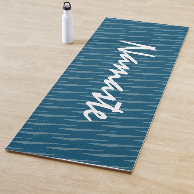 Namaste Pattern Fitness Yoga Exercise Blue Green Yoga Mat (In Situ)