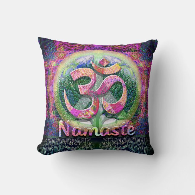 Namaste Peace Symbol Cushion (Front)