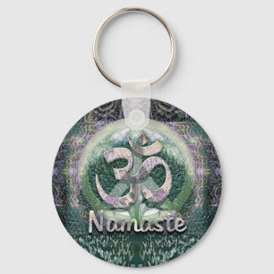 Namaste Peace Symbol Key Ring