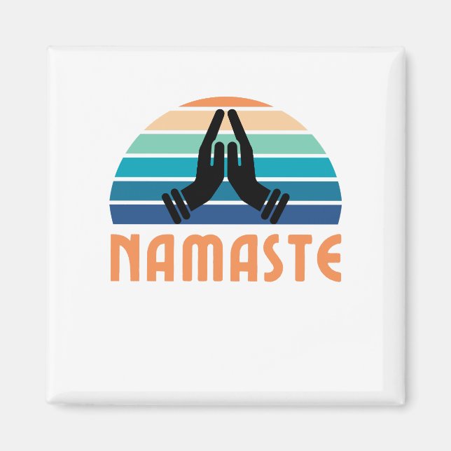Namaste: Peaceful Vibes Magnet (Front)