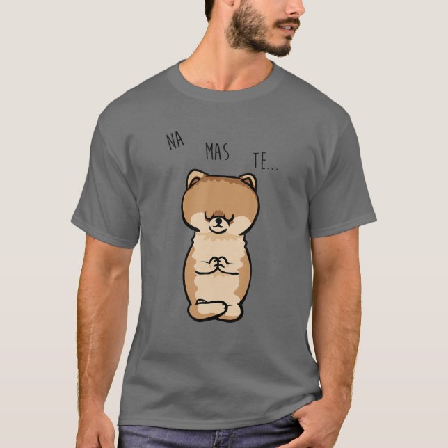 Namaste Pomeranian T-Shirt (Front)