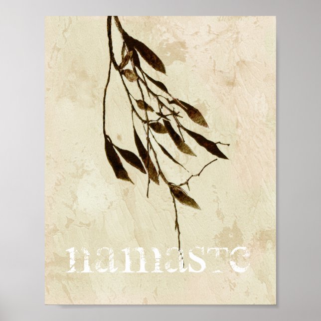 namaste poster nature art zen quote (Front)