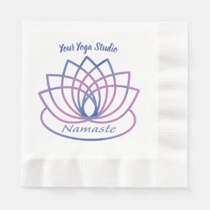 Namaste Purple and Pink Lotus Flower Napkin