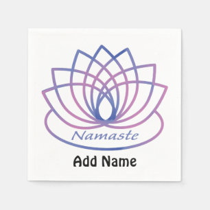 Namaste Purple and Pink Lotus Flower Napkin