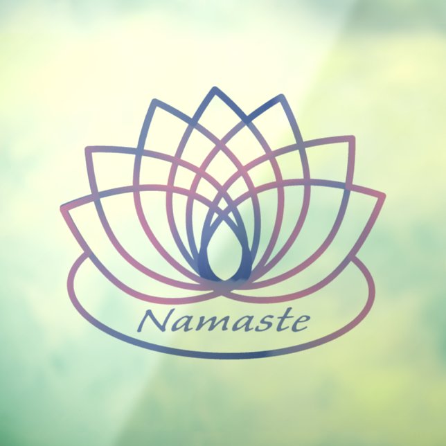 Namaste Purple and Pink Lotus Flower  Window Cling (Sheet 3)