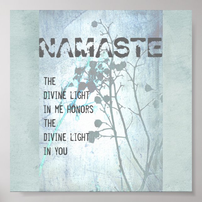 Namaste quote poster nature art (Front)