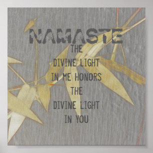Namaste quote poster nature art