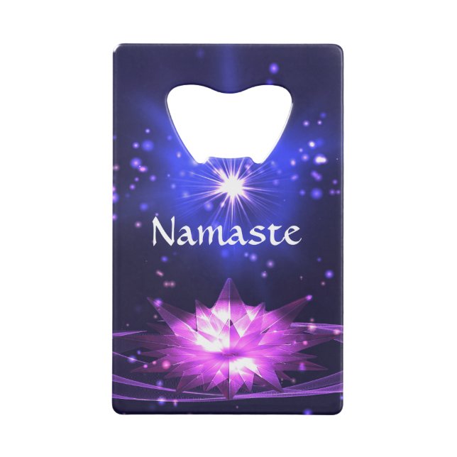 Namaste Quote Purple Crystal Lotus & Star (Back)