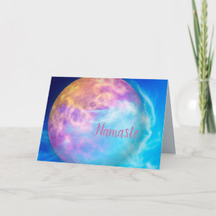 Namaste Quote Thank You Cosmic Universe Planet Card