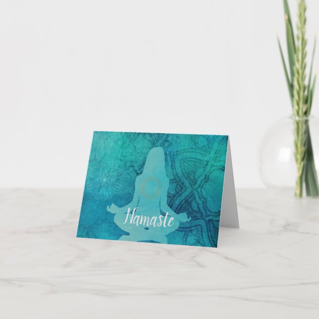 Namaste Quote Thank You Zen Yoga Meditation Card (Front)