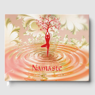 Namaste Quote Tree of Life Zen Yoga Guest Book