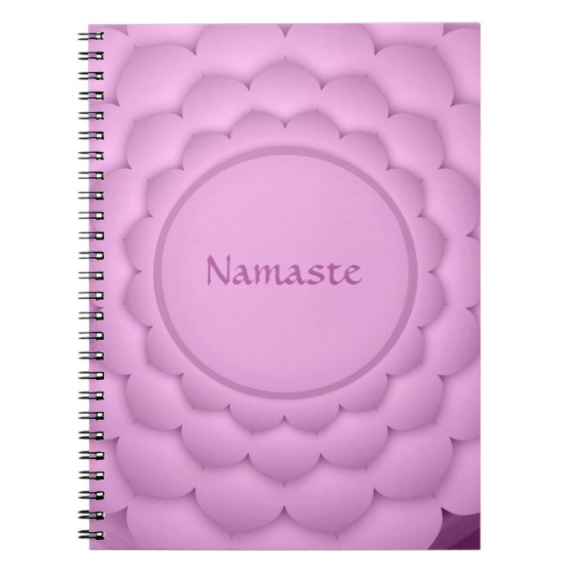 Namaste Quote Violet Crown Chakra Chi Spiritual Notebook (Front)