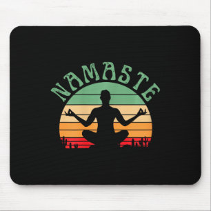 Namaste Rabbit With Mandala Funny Yoga Meditation  Mouse Mat