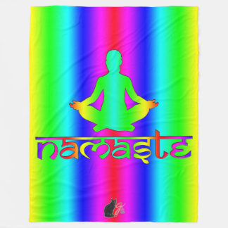Namaste Rainbow Intentions Fleece Blanket