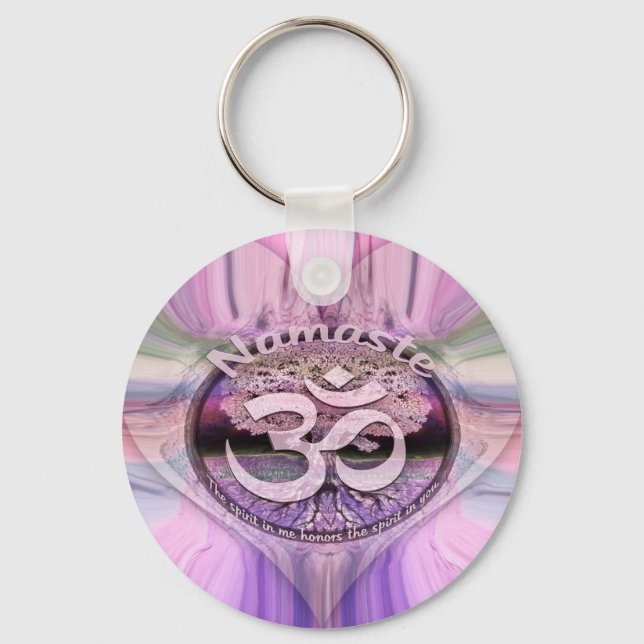 Namaste Rainbow Key Ring (Front)