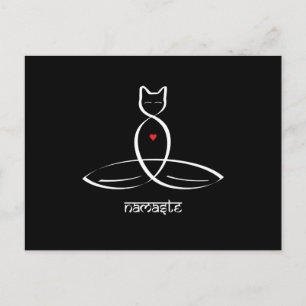 Namaste - Sanskrit style text. Postcard