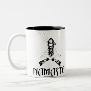 Namaste Scuba Yoga Two-Tone Coffee Mug