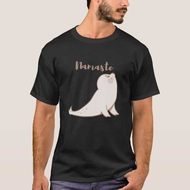 Namaste Seal Cobra Pose For Yoga Teacher T-Shirt (Front)